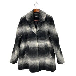 Sam Edelman Womens Erin Blury Plaid Coat L GUC
